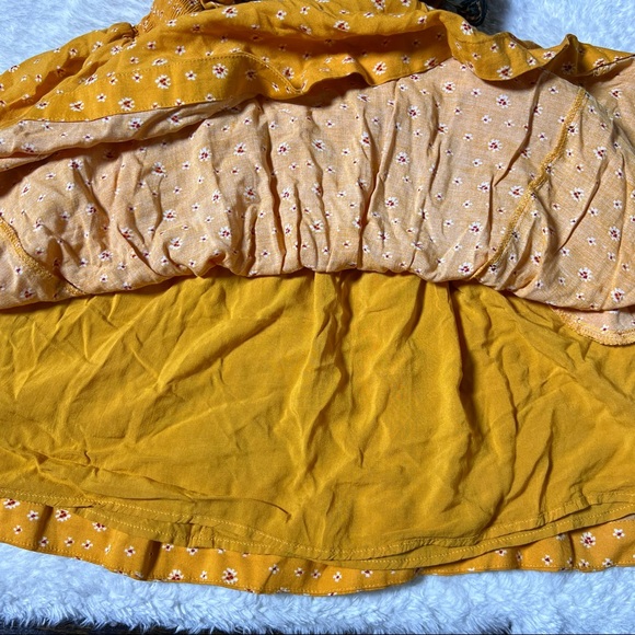 Free People Walking Through My Dreams Orange Floral Paisley Smocked Dress - Picture 5 of 15